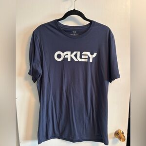 Oakley Men's Navy Tee with White Logo